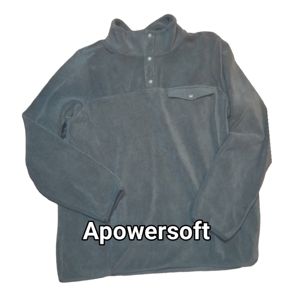 Grey Fleece Pullover Jacket